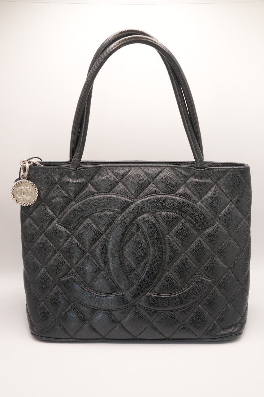 Chanel Medallion Tote Quilted Caviar Skin