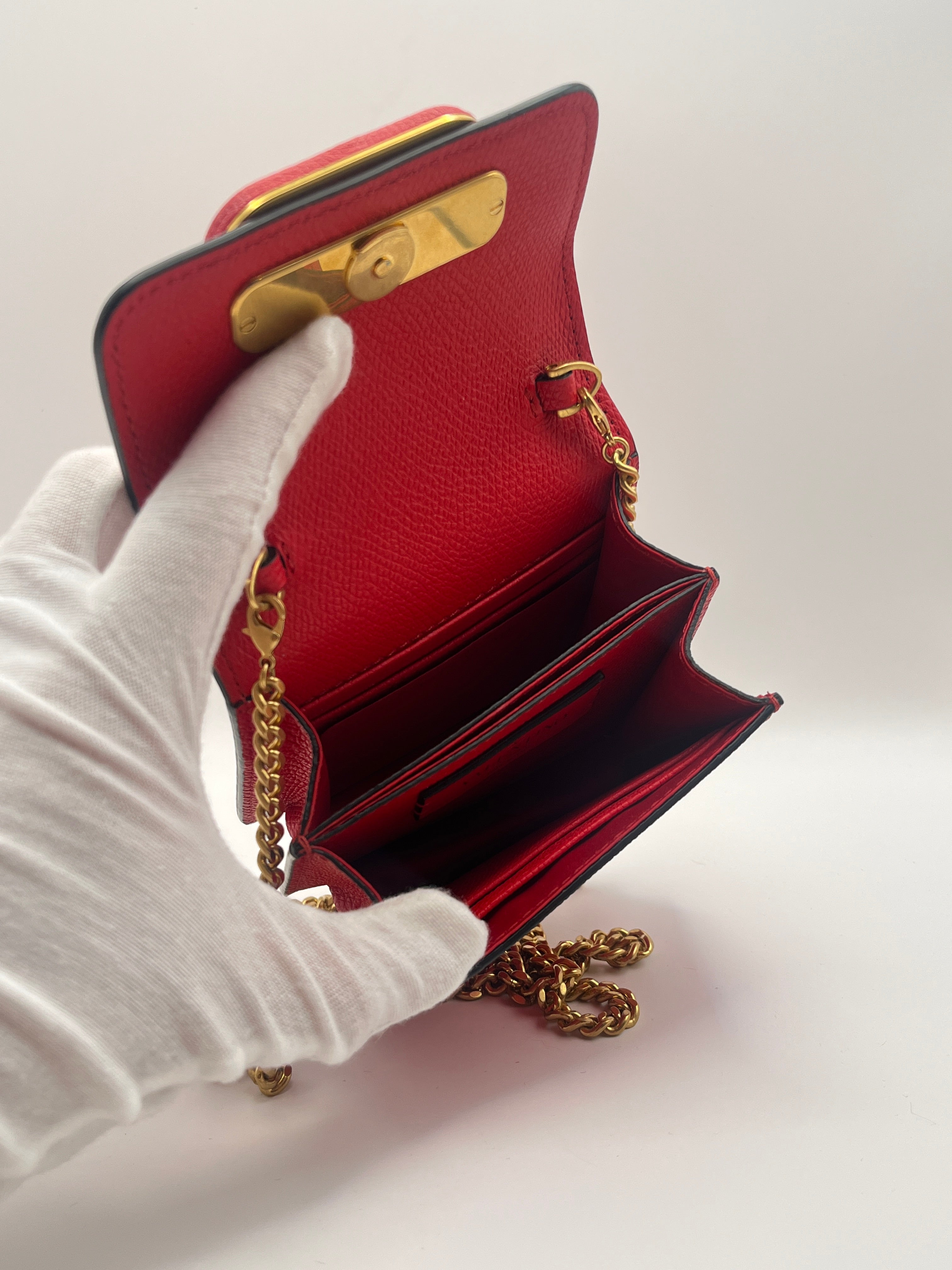 Valentino Garavani VLogo Compact Shoulder Wallet on a chain