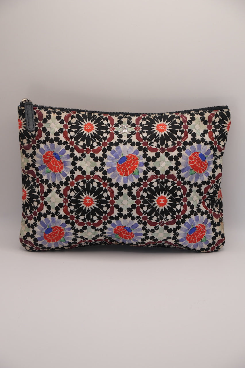Chanel Multicolor Quilted Printed Canvas