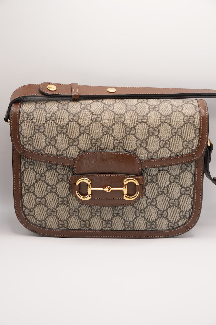 GG Supreme Monogram Horsebit 1955 Shoulder Bag