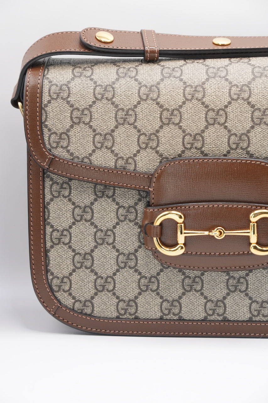 GG Supreme Monogram Horsebit 1955 Shoulder Bag