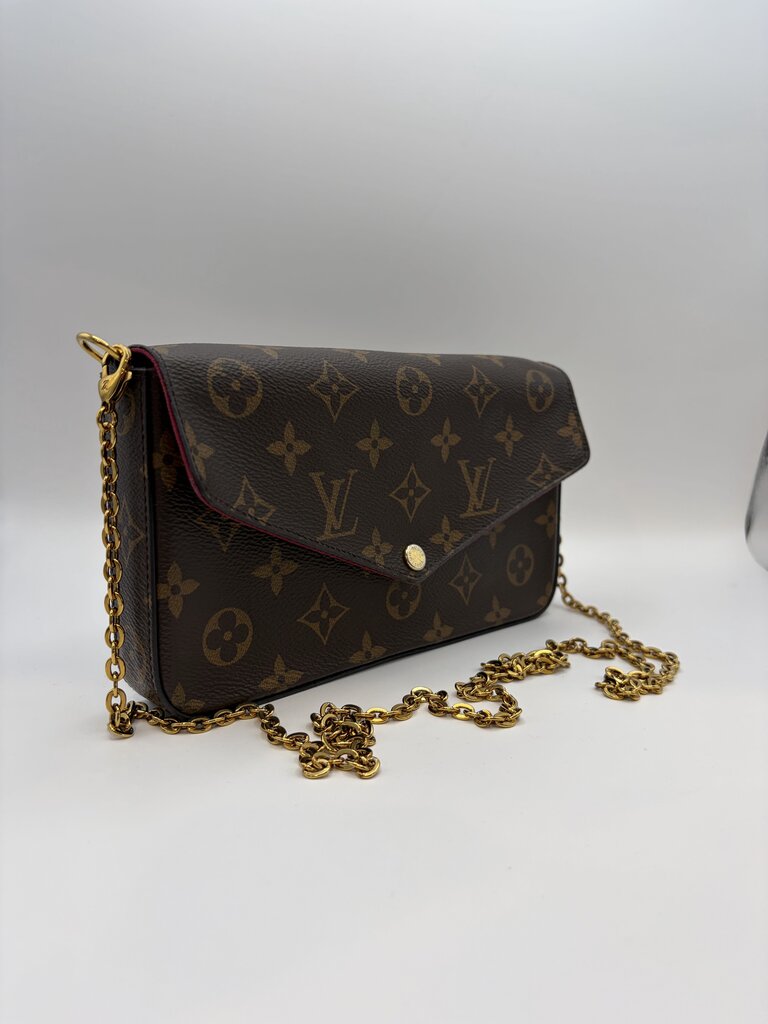 Louis Vuitton Felicie Pochette monogram w fuchsia lining and insert
