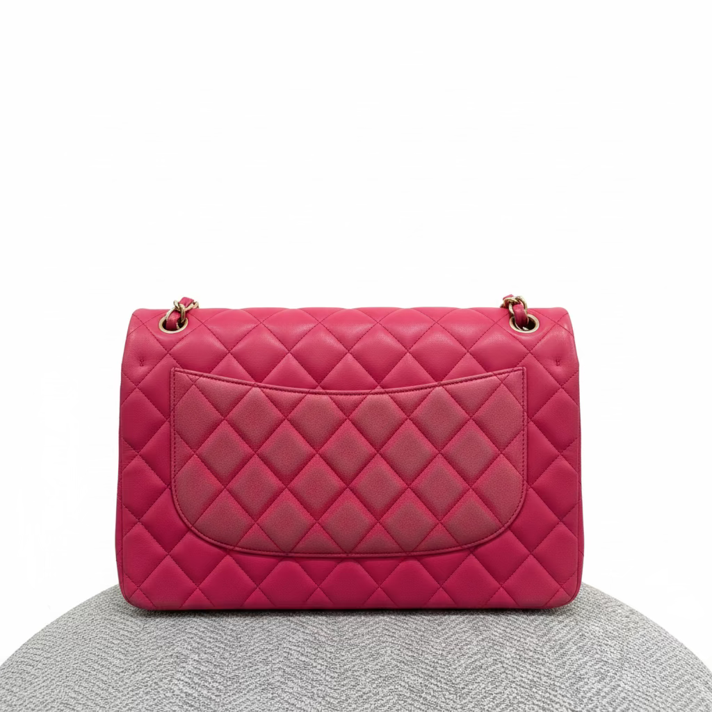 Purse Pink w/Flap Gold Chain