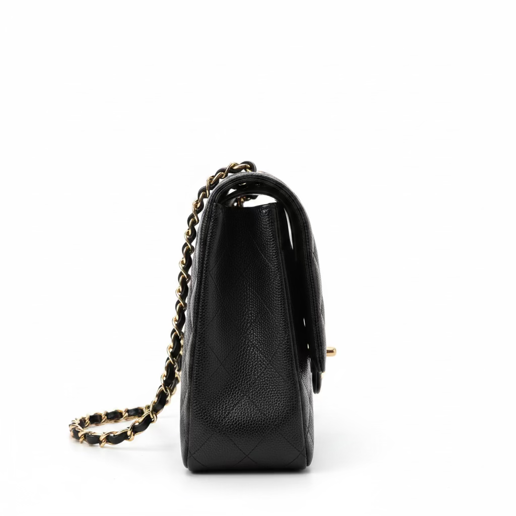 Chanel Classic Flap Jumbo Caviar Black w/ Gold Hardware