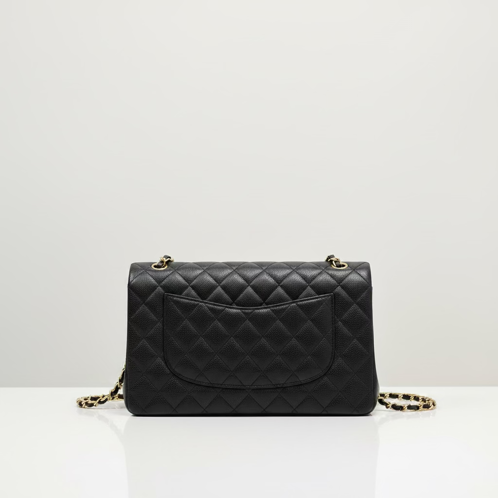 Chanel Classic Flap Jumbo Caviar Black w/ Gold Hardware