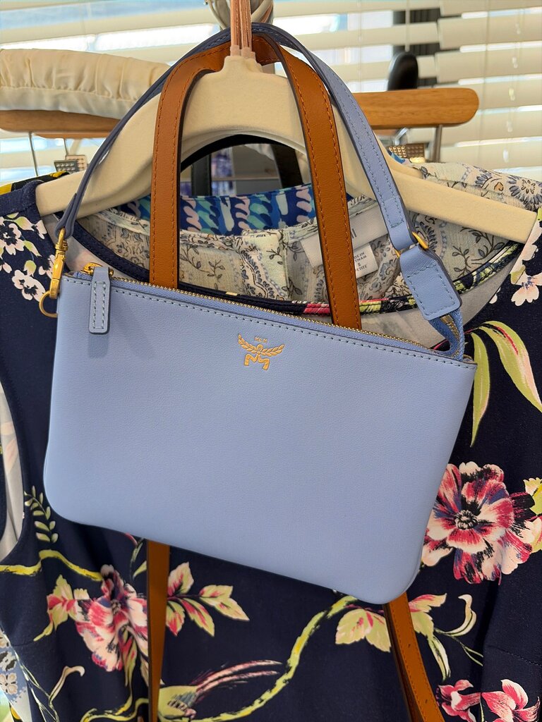 MCM Blue Leather Handbag