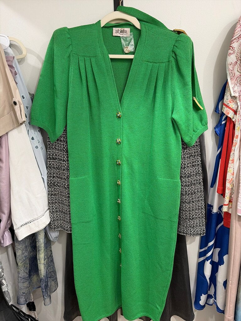 St. John Green Knit Dress